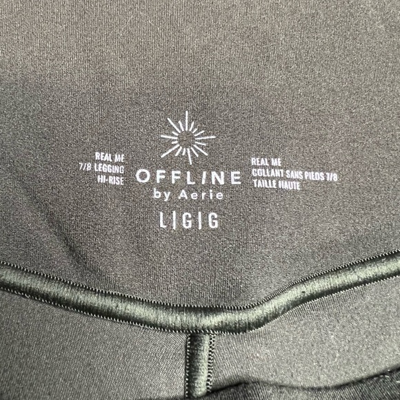 Aerie Offline Women's Size Large Legging High Waisted Olive Green 24” Inseam - Picture 4 of 8